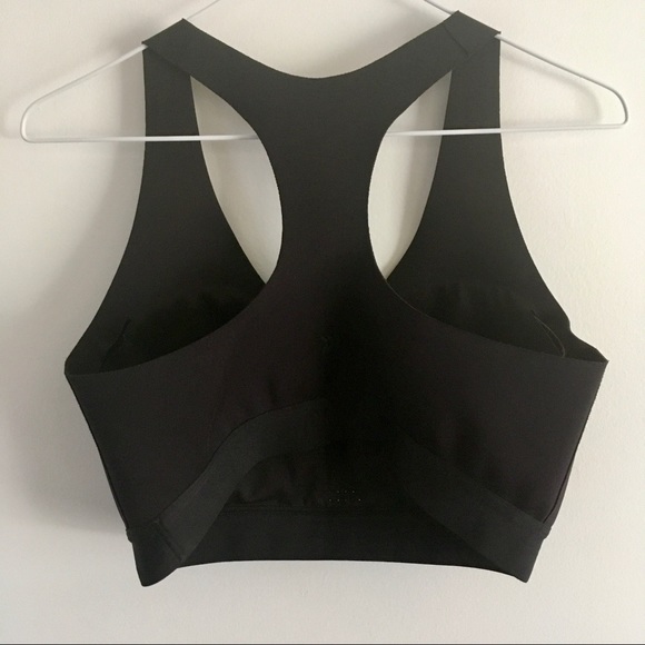 All In Motion Women's Medium Support Bonded Racerback Sports Bra Black Large - Picture 4 of 11